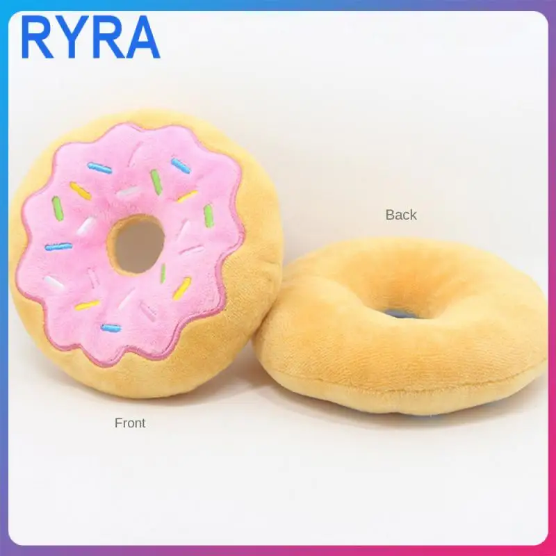 

High Quality Squeaky Toy Pp Dog Pets Chew Toy Funny Plush Toy For Small Medium Dogs Dog Accessories Donut Interactive Toys 15cm