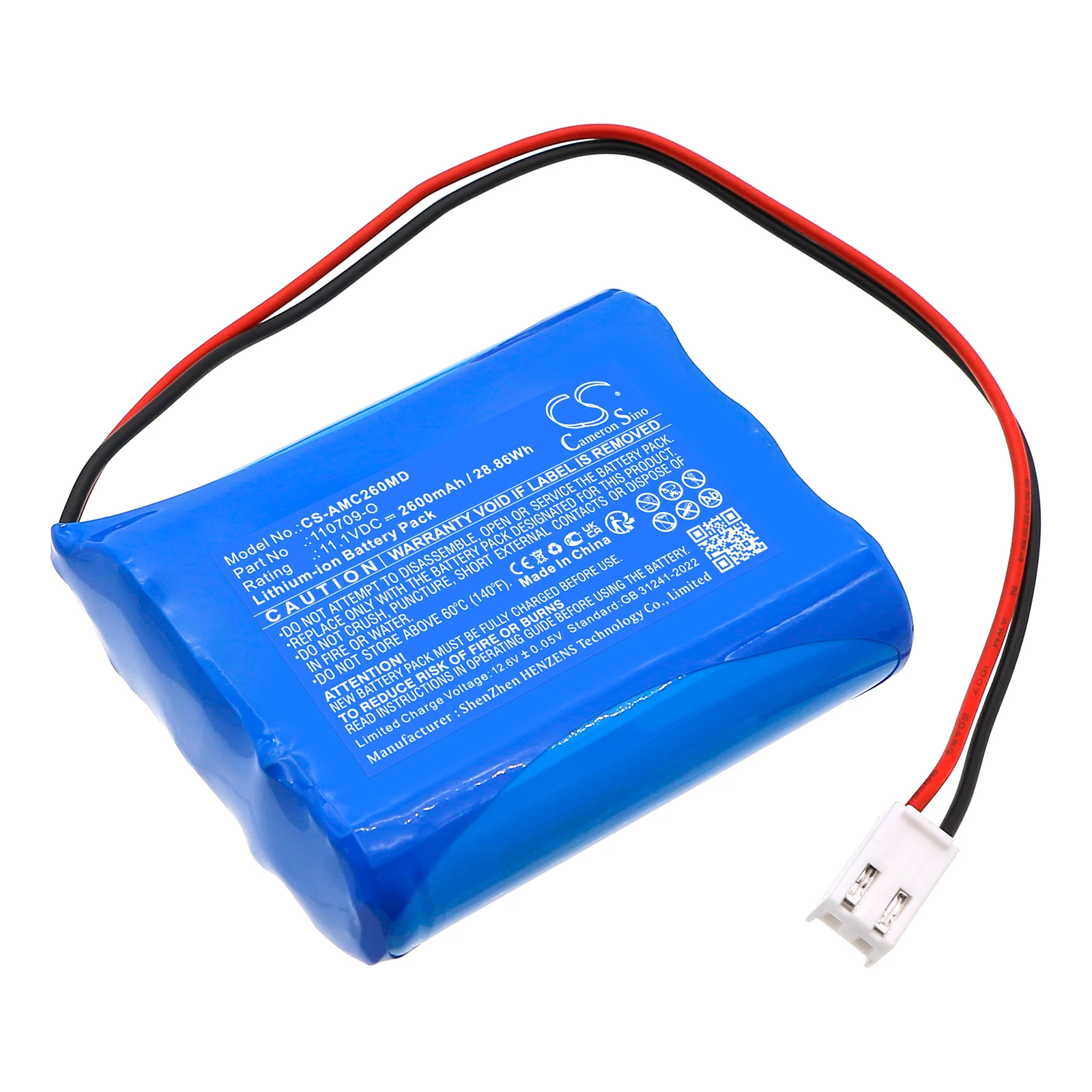 Фото Сменная батарея CS для Atoms CC26, Carry Care 26, MC26, Medap Venta Multi Care 26, Venta SP26, V, артикул: 110709-O, 2600 мАч / 28,86 Вт·ч №1