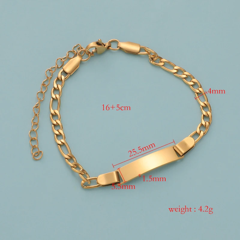 Fnixtar 10 шт./лот зеркальная полированная полоса из нержавеющей стали браслеты с