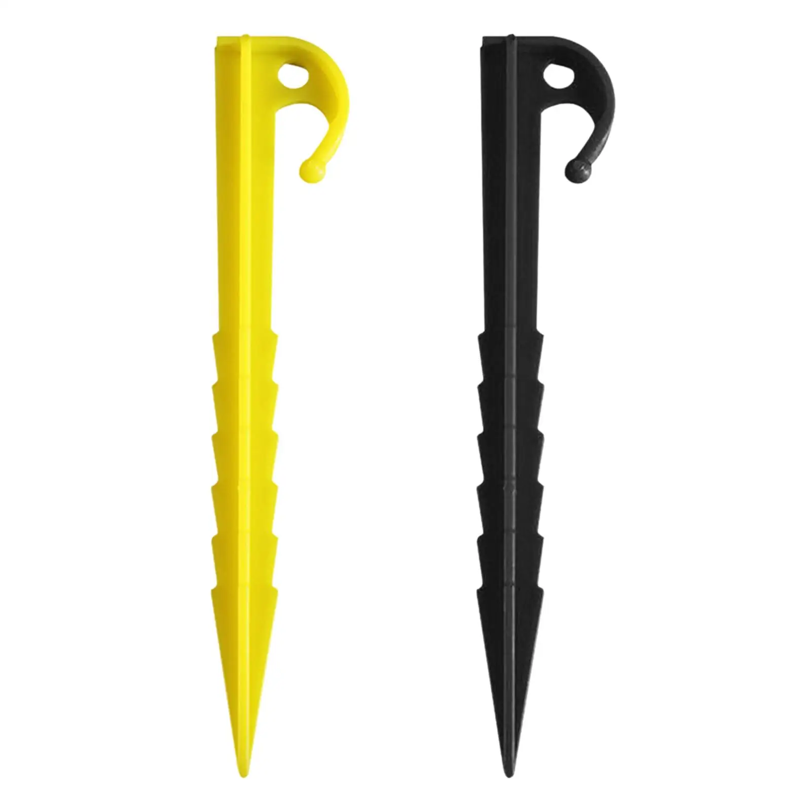 10 Pieces Heavy Duty Tent Stakes Ground Nails Reusable Ground Anchoring Pegs for Camping Mountaineering Fishing Traveling Canopy