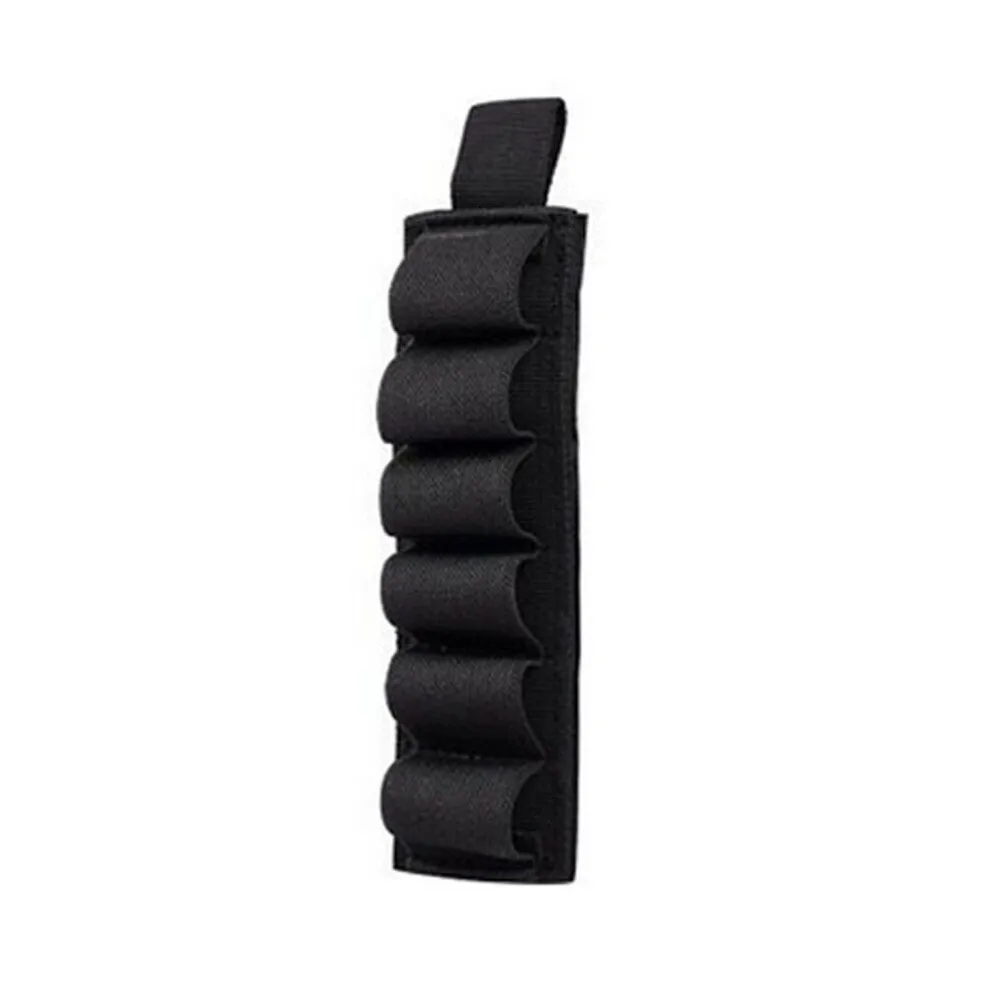 

6 Round Hunting MOLLE Shotgun Stock Shell 12 Gauge Holder Ammo Pouch Gun Bullet Hunting Gun Accessory Bullet Cartridge