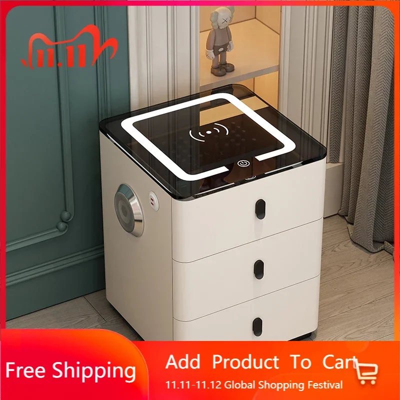 

Белые дневные шкафы, умные тумбочки, прикроватные столики, Современная Bluetooth Мебель для комнаты nachtbluetooth LJ50BT