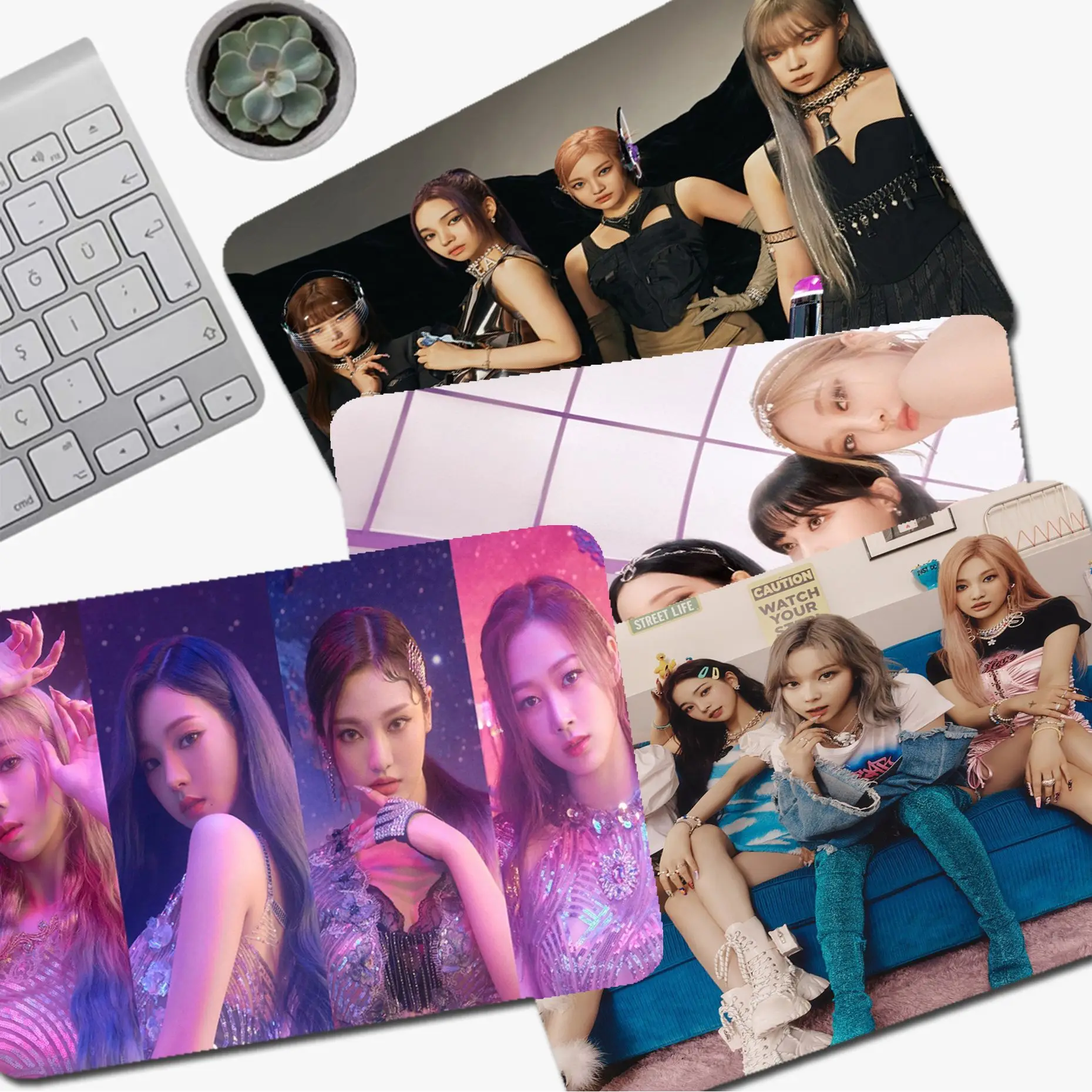 

Kpop A-Aespa Mousepad Small Office Computer Desk Mat Table Keyboard Big Mouse Pad Laptop Cushion Non-slip Deskpad Home Decor