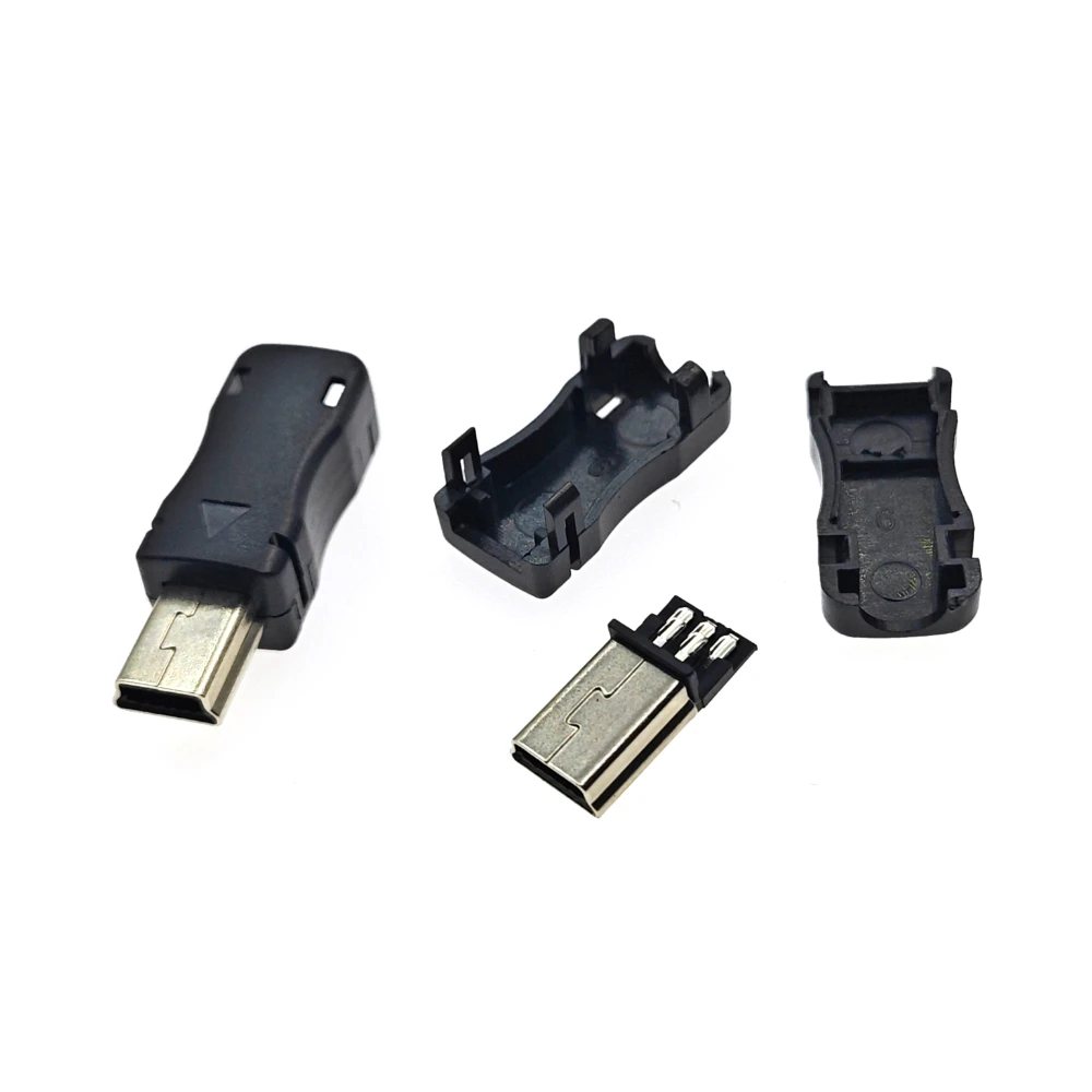 

10 комплектов мини USB Штекерный разъем (3 в 1) Штекерный мини USB Разъем 2,0 5-контактный Штекерный разъем с пластиковой крышкой для видов «сделай сам»