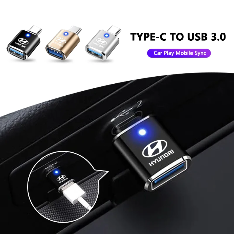 Фото Новое автомобильное зарядное устройство USB Type C, автомобильный адаптер для быстрой зарядки телефона для Hyundai i30 ix35 ix25 i20 solaris accent tucson, аксессуары №1