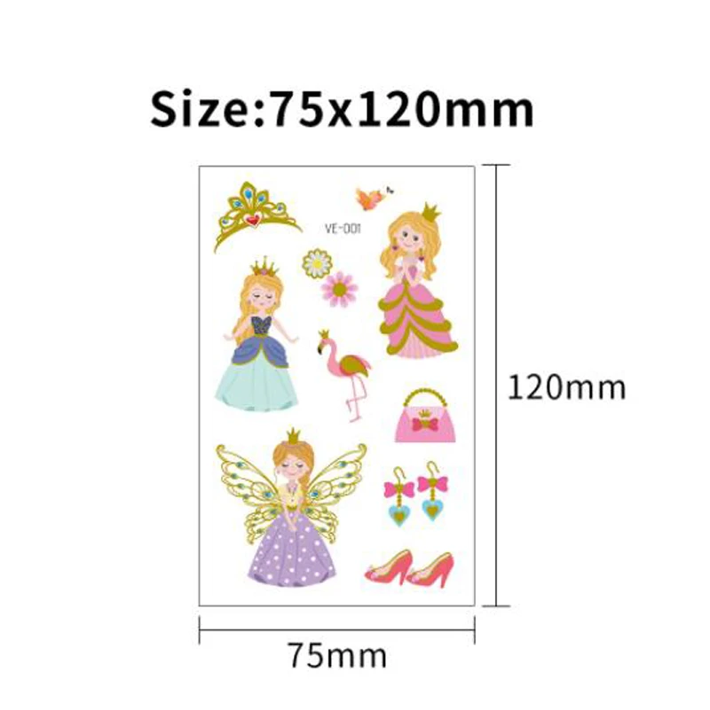 Детские тату-наклейки фэнтезийные Мультяшные переводные наклейки с
