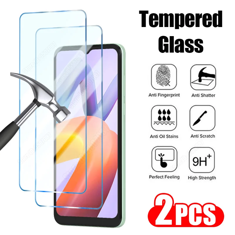 Защитное стекло для Redmi Note 13 12 11 10 9 8 Pro Plus 5G 12S 11S 10S 9S 8T 9T Защита экрана 12C 10C 9C 9A 2 шт.