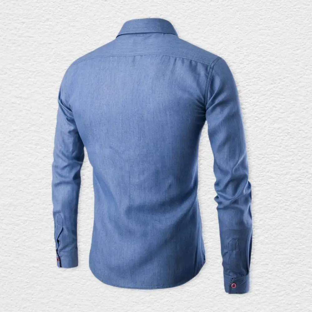 

Moisture-absorbing Fashion Men Jeans Shirts Denim Jeans Shirts Formal for Work