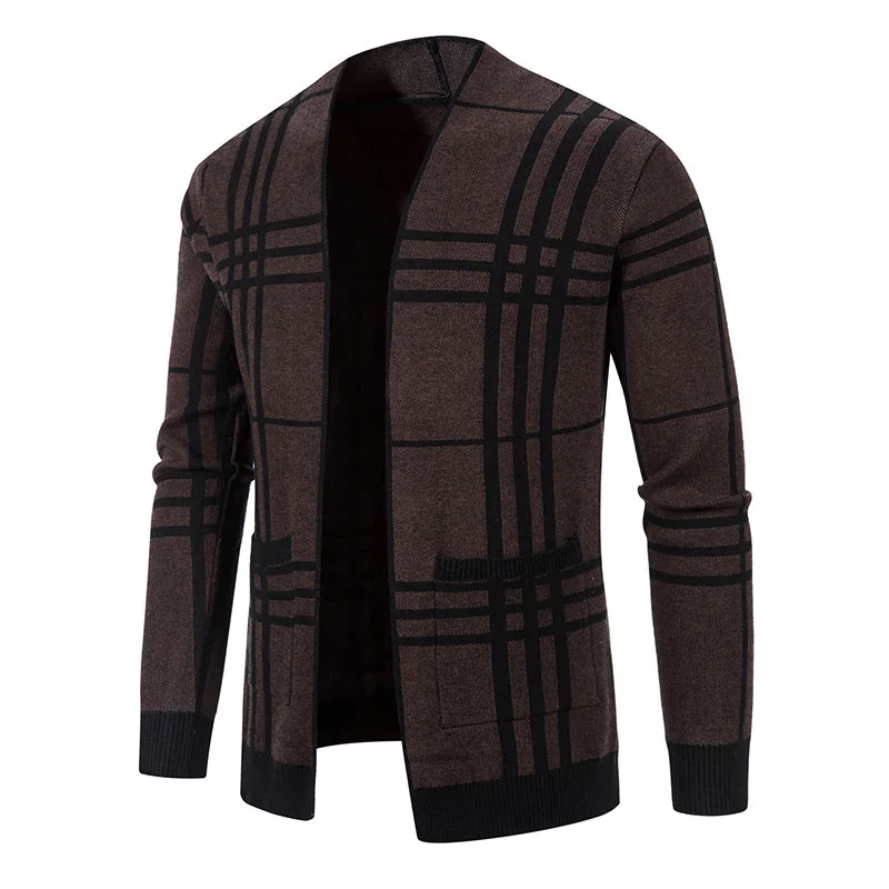 2022 New Fashion Cardigan Men's Knit Winter Coats Business Casual Jackets Male Tops Man Coat Size M-5Xl Knitwear 2 Colors