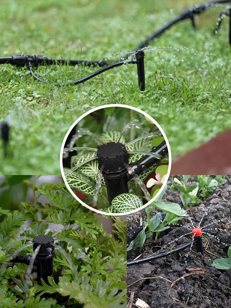 

Дрип-Фит, 30 шт., регулируемый дрип для воды, подходит для оросительной трубки 1/4, 360 градусов, с 8 отверстиями