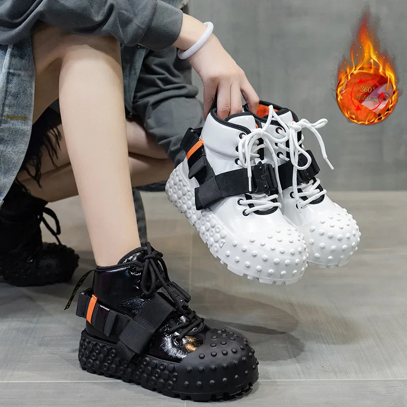 

Ботинки Челси, массивные ботинки, женская зимняя обувь, Ins ботильоны, черные женские зимние модные плюшевые ботинки на платформе, Размеры 35-40