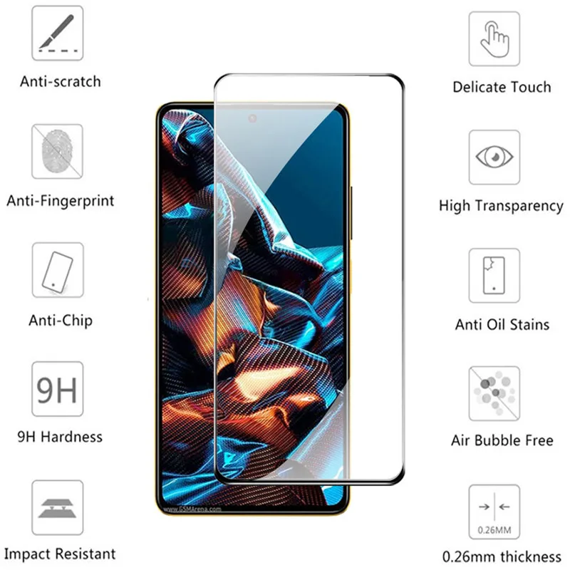 For Poco X4 GT Tempered Glass POCO x5 pro Screen Protector Poco M5 M5S X4 Pro cristal Pocco F4 GT Glass Poco-x5-pro film Poko x5