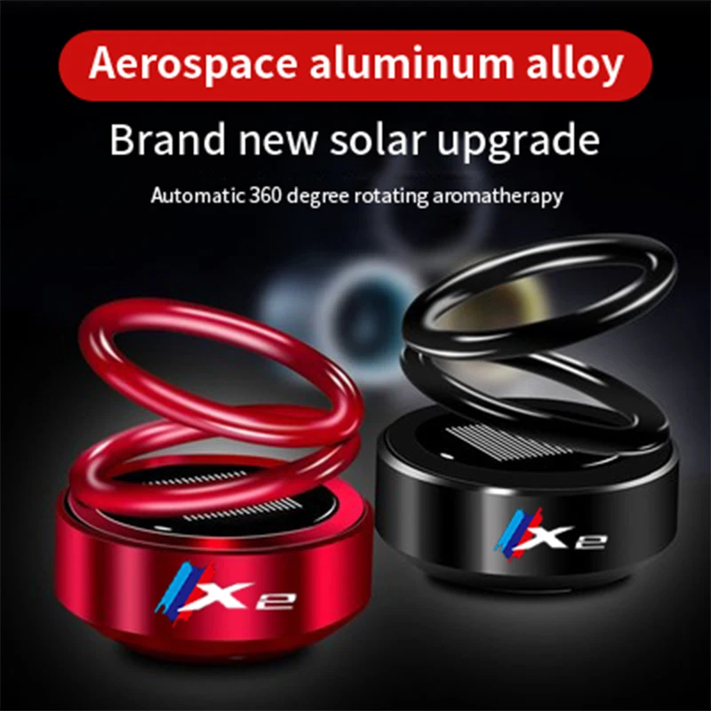 

Car Air Freshener Car Aromatherapy Solar Auto Rotation Double Ring Scent Decor For BMW X2 Accessories