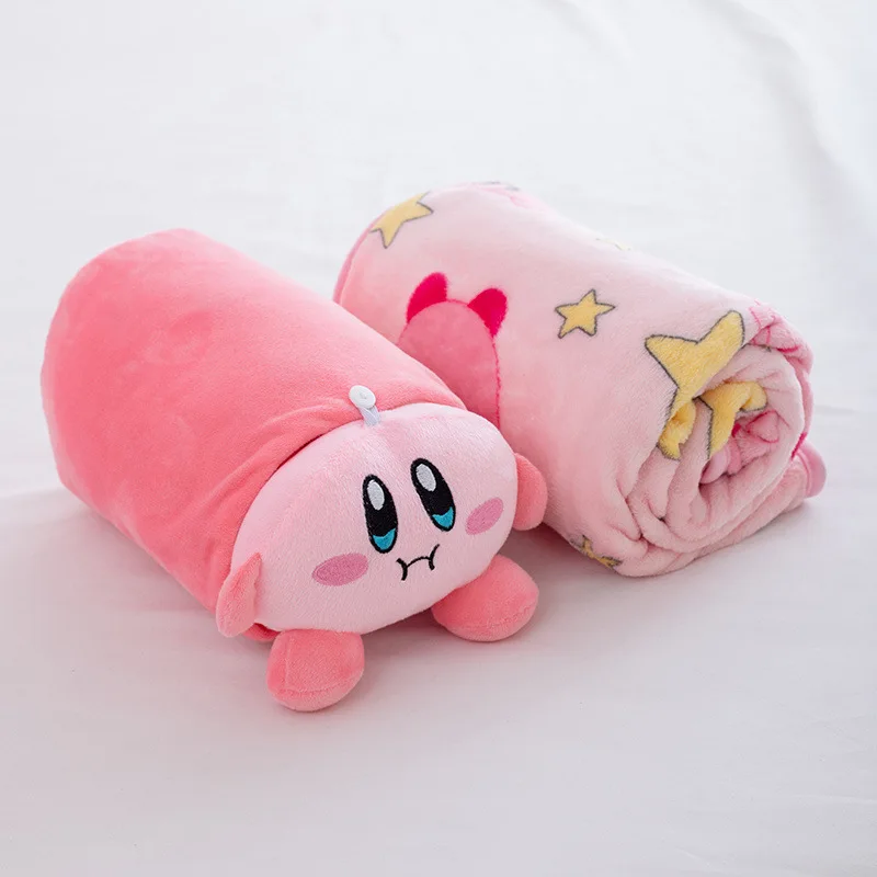 

Kirby Blanket Kawaii Coral Velvet Thickened Blanket Air Conditioner Blanket Office Nap Quilt Surprise Gift Girls