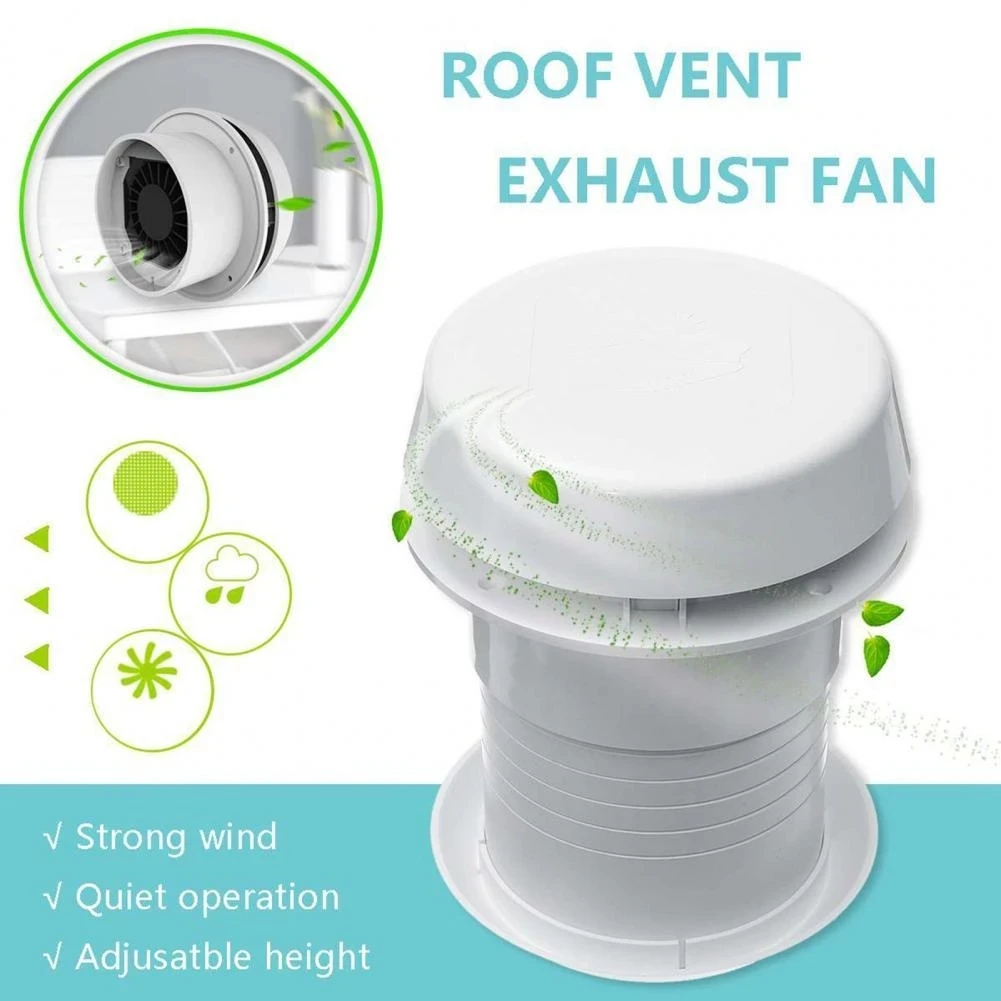

Noiseless Motorhome Exhaust Fan Energy-saving Cooling Roof Ventilation Vent for 12V Motor Homes Dropshipping