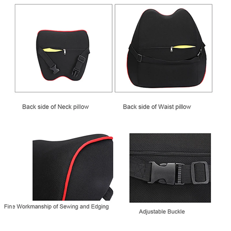 Подголовник автомобильного сиденья подушка для шеи удобная из пены с эффектом