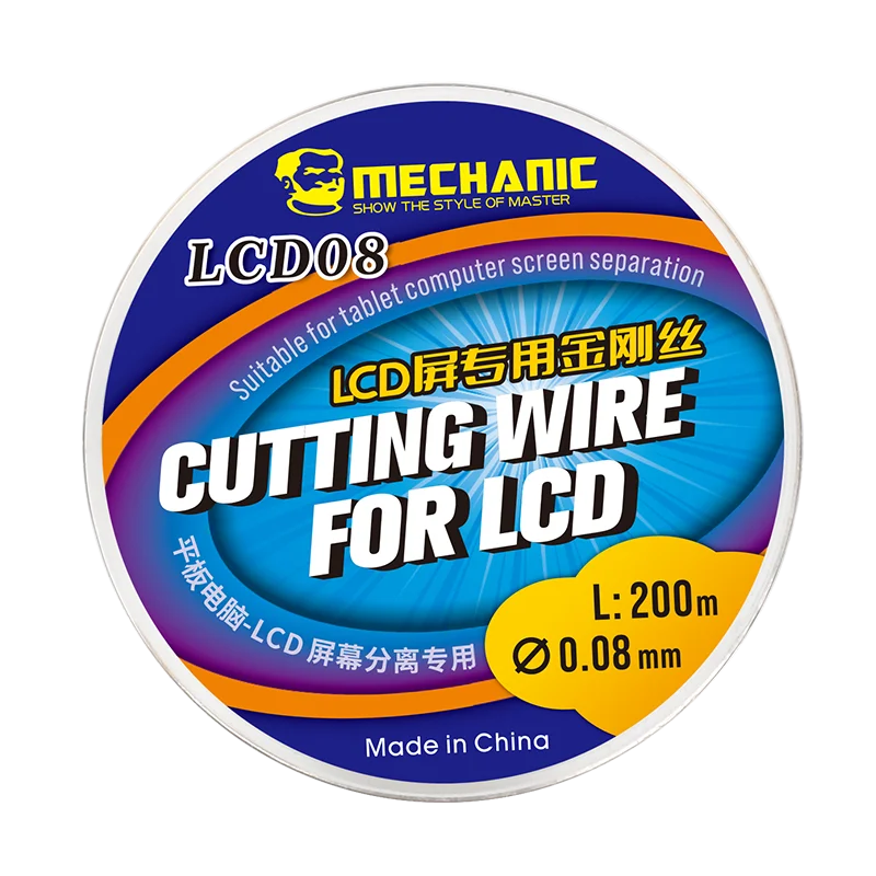 Специальная стальная режущая проволока MECHANIC LCD 08 0 мм/200 м для мобильного