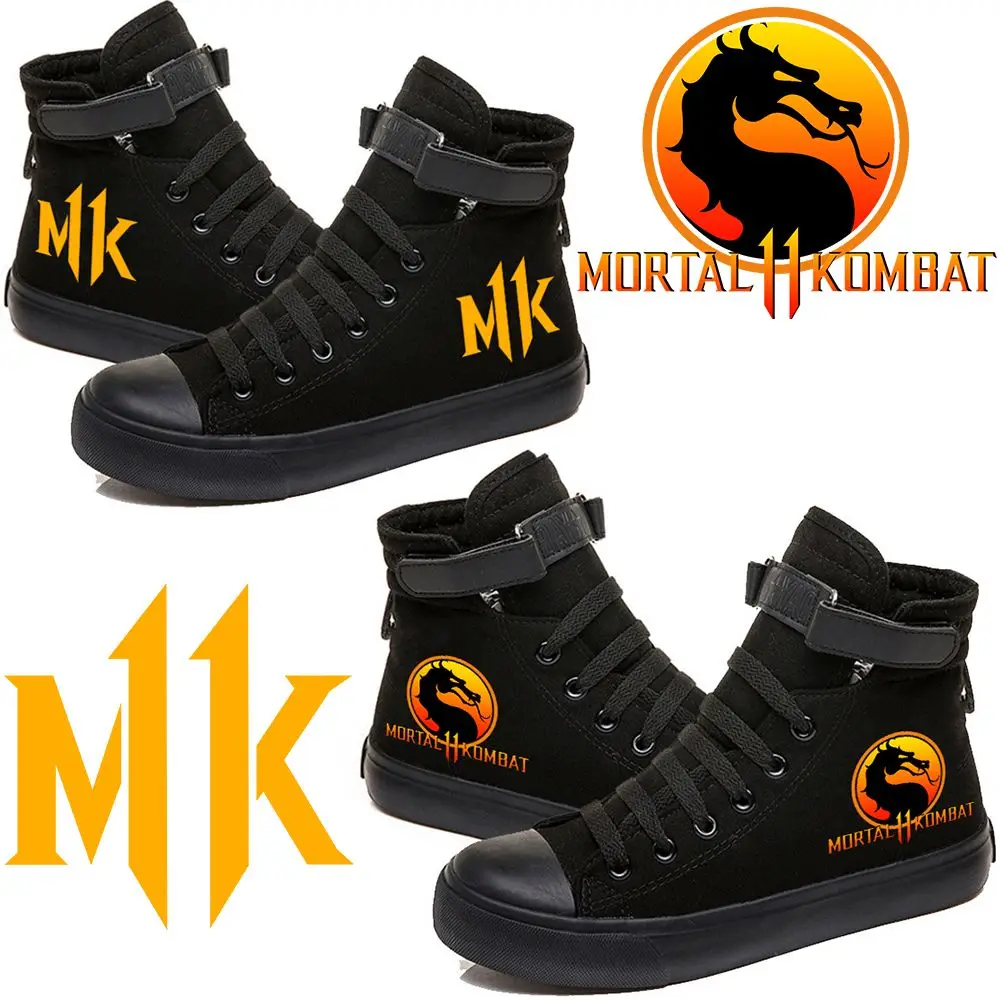 

Высокие холщовые кроссовки с принтом Game Mortal Kombat 11
