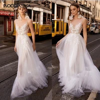 beach wedding dresses for women elegant tulle backless boho bridal gown v neck sleeveless robe de mari%c3%a9e custom made