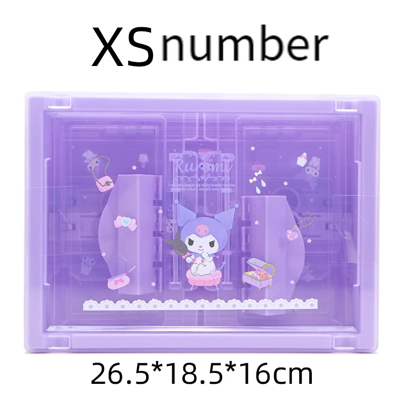 Ящик для хранения Miniso Sanrios Kuromi My Melody Cinnamoroll ящик боковой двери простой
