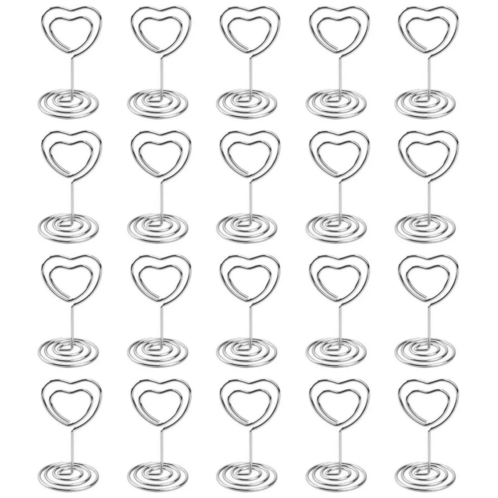 

20Pcs Table Number Clips Name Cards Picture Holders Party Picture Holder Stands Place Cards Clips