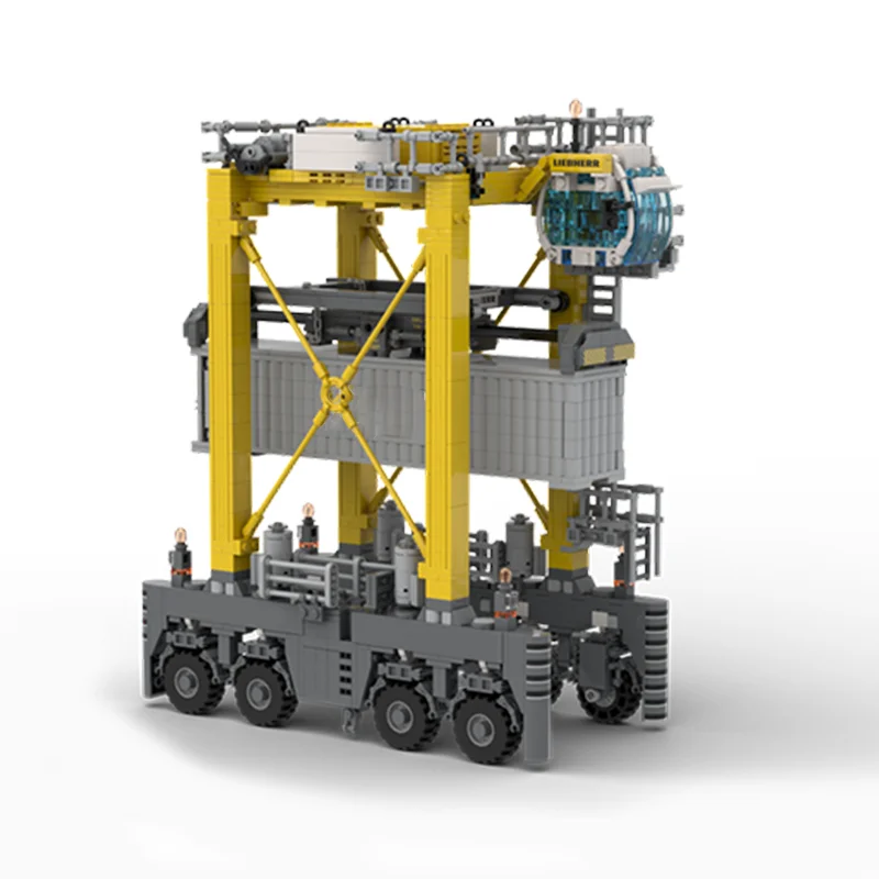 Фото Конструктор MOC Liebherr Straddle Carrier (1963 детали) — модель для сборки, декор для комнаты, настольное украшение, коллекционный подарок для взрослых №3