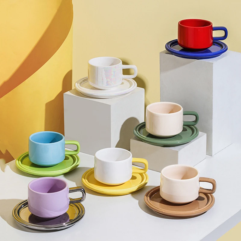 

Набор из 3 фарфоровых кофейных кружек 250 мл с ручкой, кухонная посуда для напитков, керамическая чашка для сока, молока, чая, какао, воды, горяч...