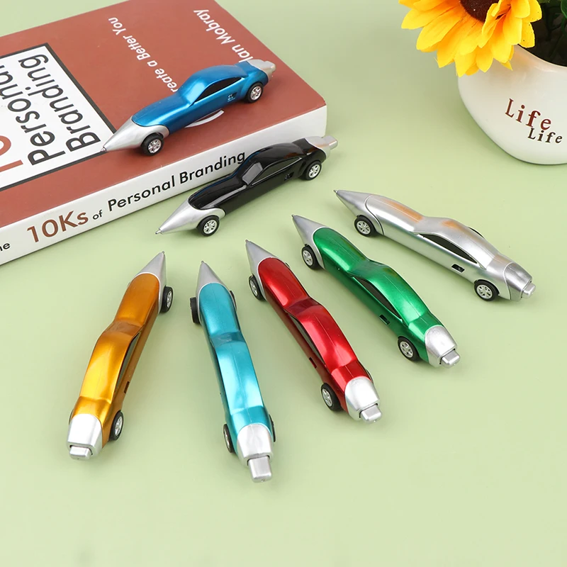 

1 шт., забавная новинка, шариковые ручки для гоночного автомобиля, портативная креативная шариковая ручка