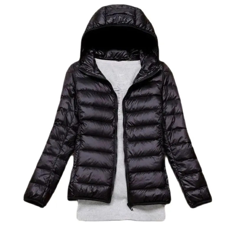 manteau femme hiver new in Korean Hooded coats cropped puffer jacket black winter clothes women