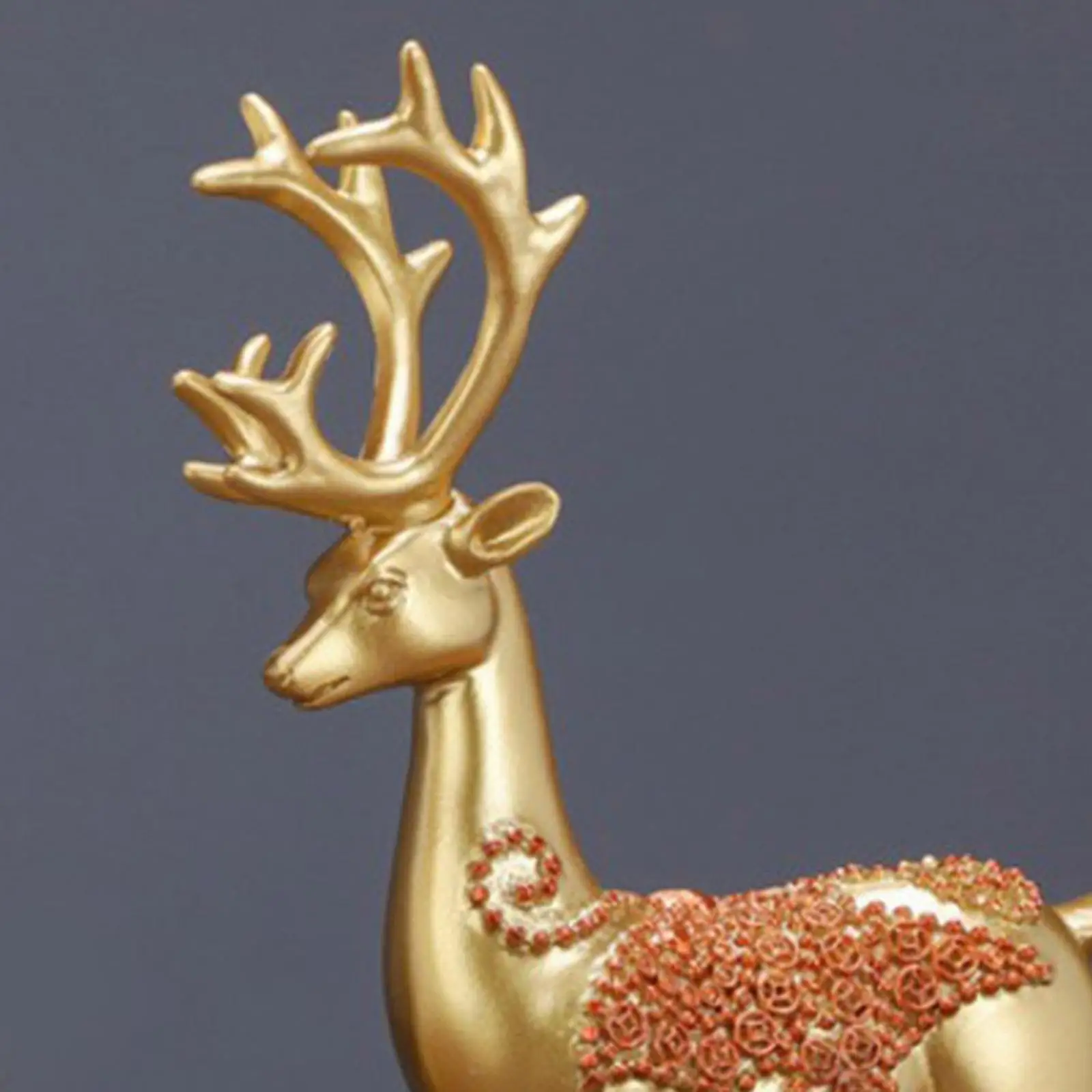 

2Pcs Reindeer Figurine Deer Statue for Living Room Decorations Wedding Gift Blue
