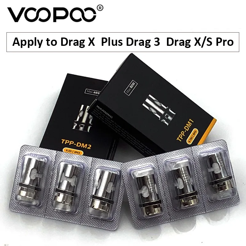 

VOOPOO DRAG 3 TPP DM1 DM2 Coil 0.15 /0.2ohm Resistance for VOOPOO Drag X Plus Drag 3 Drag XS Pro Vaper Kit E-Cigarette Vaporizer