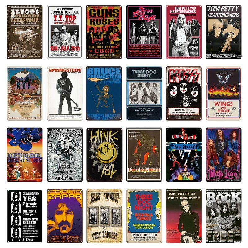 Металлическая Жестяная Табличка в стиле ретро, декоративные винтажные таблички в стиле рок, N-Roll, металлические пластины, декор для стен в стиле музыки, кофе, бара