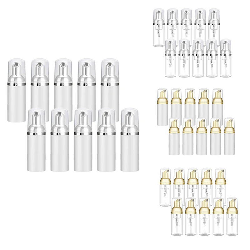 

10 Pieces Plastic Travel Foaming Soap Dispenser Mini Empty Foaming Liquid Soap Pump Bottles Lash Cleanser Bottles