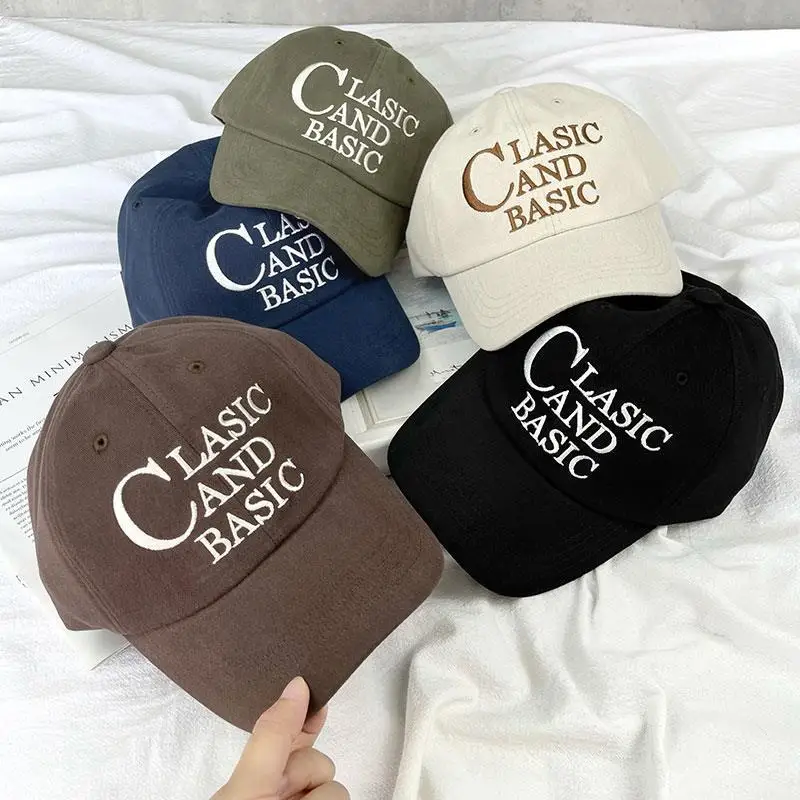 

Korean Version Letters Embroidered Baseball Caps For Men Snapback Casual Men's Cap Tide Brand Street Hip-hop Kpop Hat