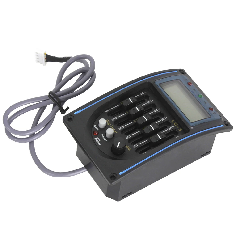 

LC-5 5 Bands 4 Bands EQ-7545R Acoustic Guitar Pickup EQ Preamp LCD Tuner Piezo Pickup Equalizer System Guitar Accessories Parts