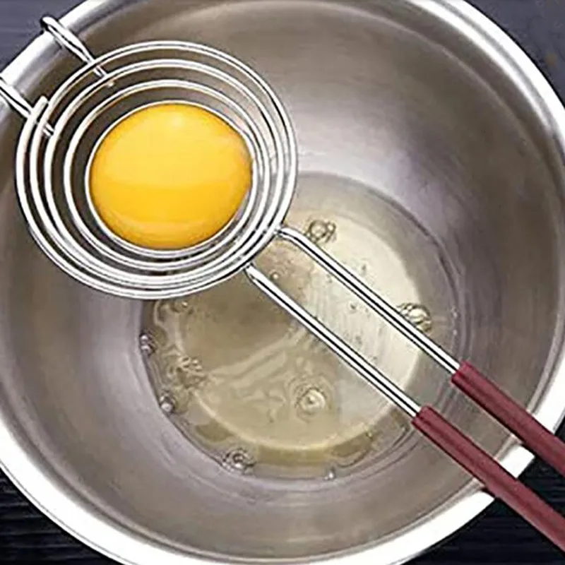 

Новинка Портативный 1 шт./2 шт. спиральный разделитель яичного белка из нержавеющей стали инструмент для удаления яичного желтка Разделител...