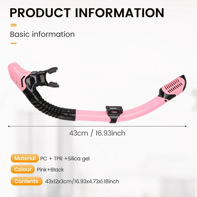 Сухая трубка для трубки легкое дыхание подводное плавание брызговик верхний