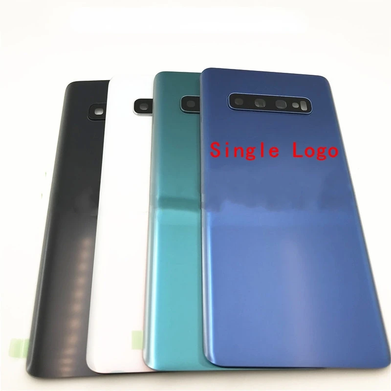 

New For Samsung Galaxy S10 S10 Plus S10e Door Housing Glass Battery Back Cover Replacement Repair Parts +Camera Glass Lens Frame