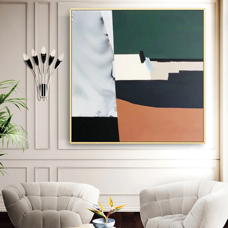 

Hand-painted Abstract Oil Painting Modern Minimalist Decorative Painting Living Room Wall Painting On Canvas Frameless