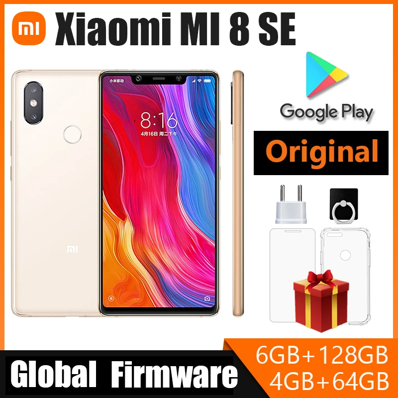 Original Xiaomi Phone MI 8 SE Cellphone, Dual SIM Smartphone Snapdragon710 3120mAh  Fast Charging 18W Android