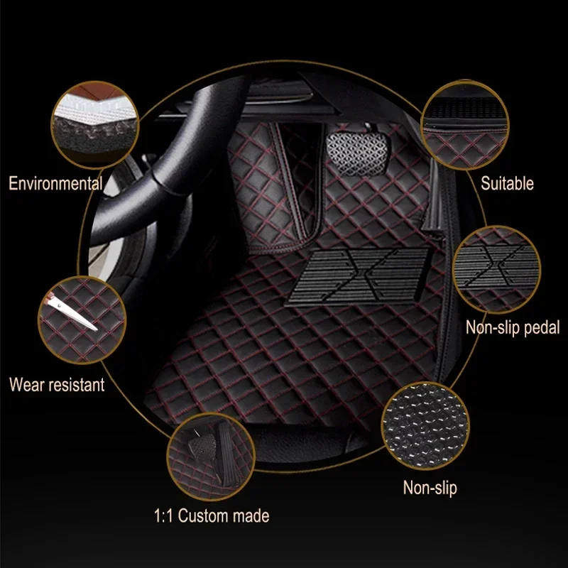 Car Floor Mats For Volkswagen Polo Mk5 6R 61 6C 2010~2017 2011 Auto Carpets Rugs Panel Pad Premium Custom Foot Pads Accessories