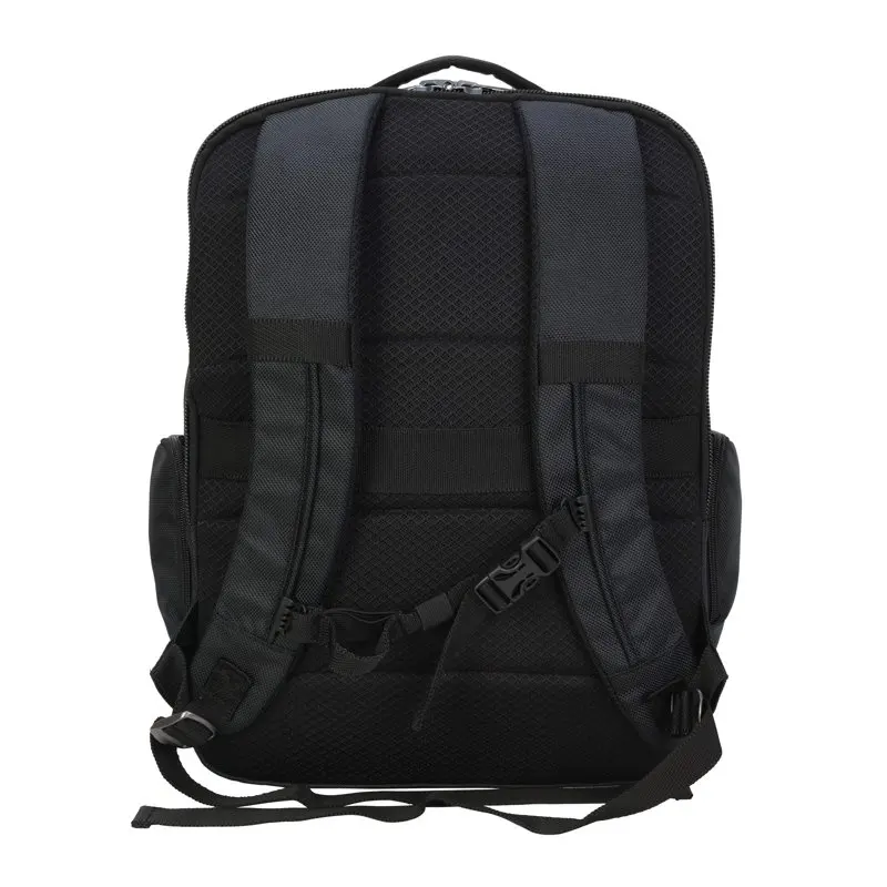Swiss Tech Unisex Travel Backpack with Luggage Passthrough Sleeve, Black