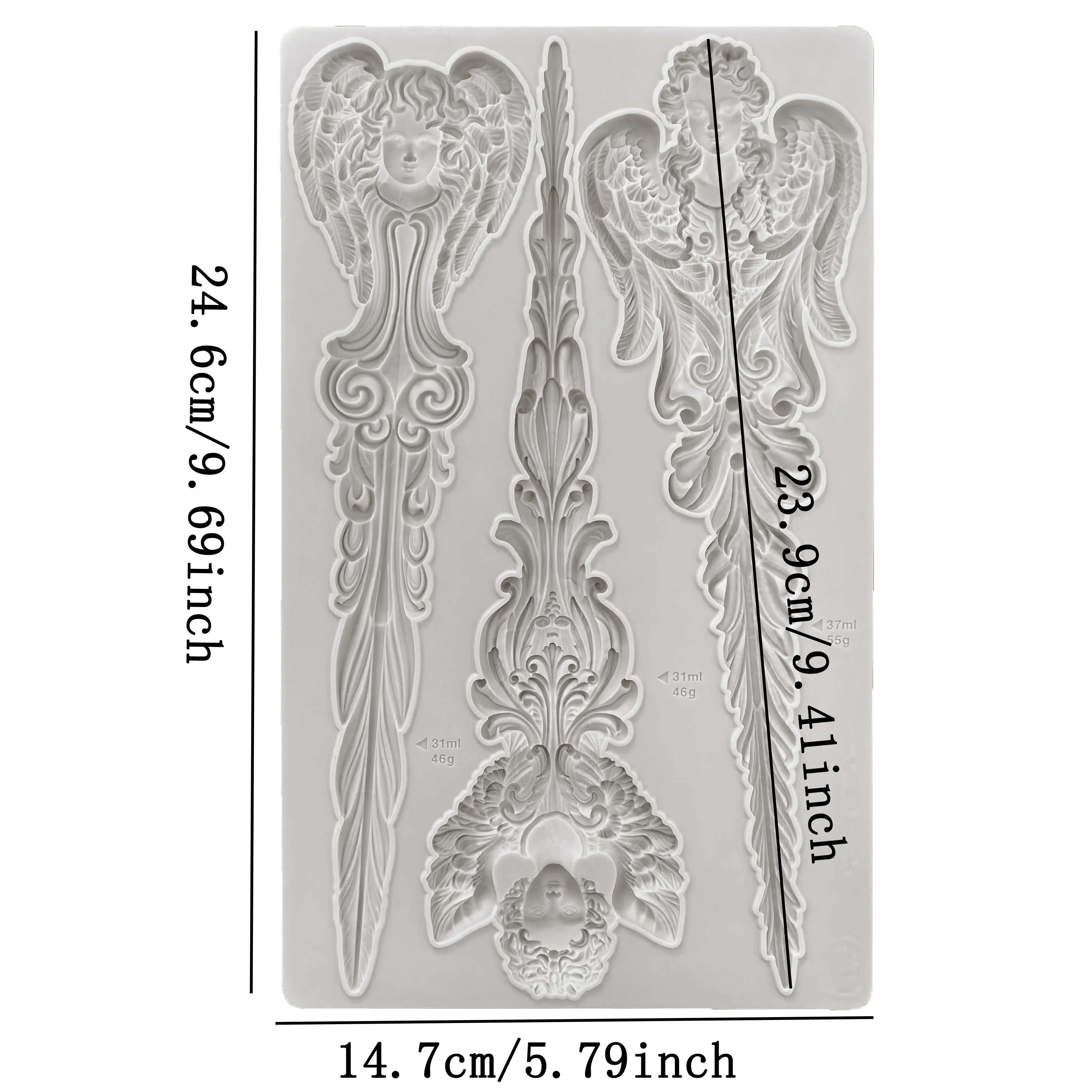 

Силиконовая форма с конусом ангела, силиконовая форма для украшения торта из помадки, глина, сахарный кекс, инструмент для выпечки шоколада