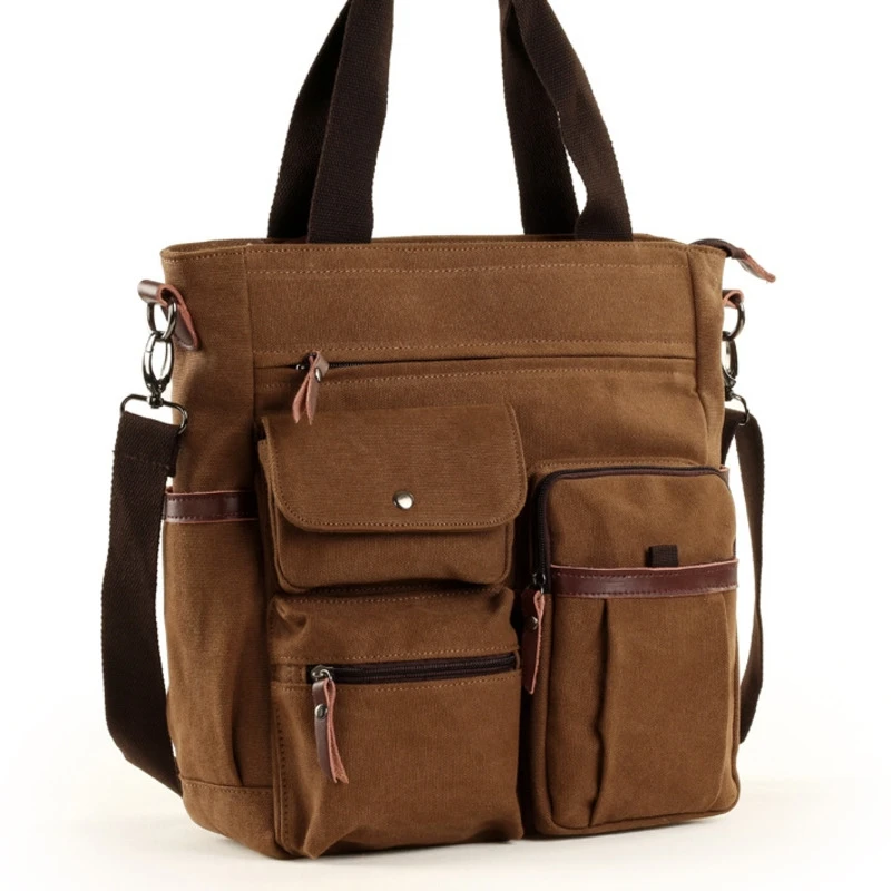 

Men Canvas Business Briefcase Versatile Casual Handbag For Men Travel Satchel