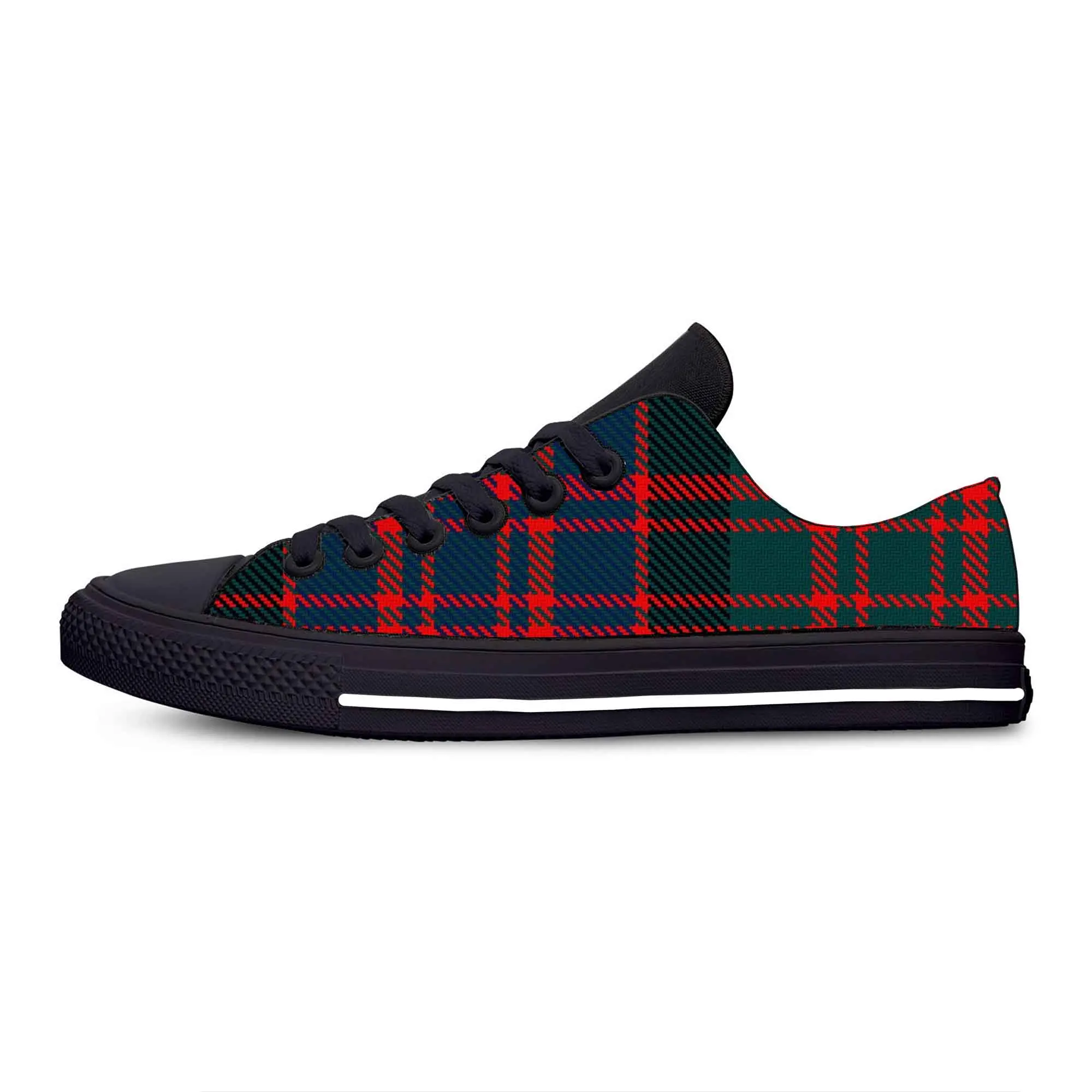

MacDonald Tartan Plaid Scottish Stewart Aesthetic Casual Cloth Shoes Low Top Lightweight Breathable 3D Print Men Women Sneakers
