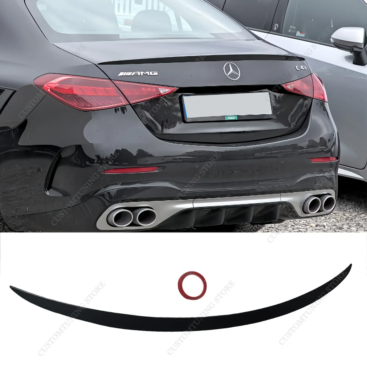 Крышки для заднего спойлера ДЛЯ Mercedes W206 крылья C200 C220d C300 C300d C300e C400e седан 2022-2024