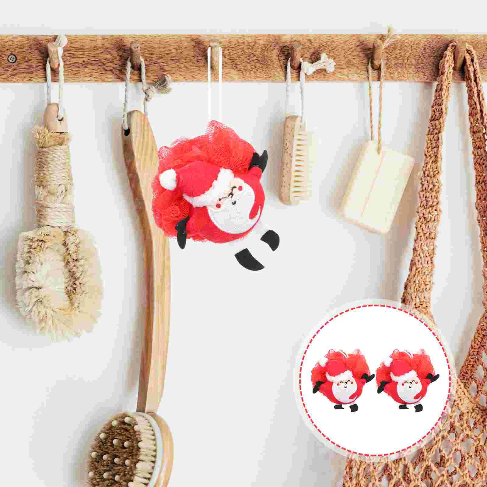 

Christmas Loofah Cartoon Shower Flowers Back Scrubbers Lovely Bathing Balls Comfortable Body Wipes Cleaning Baby Sponge