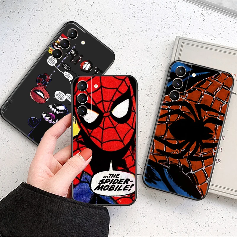 

Comics Spiderman Venom For Samsung Galaxy S22 Ultra S22 Plus 5G Phone Case Cases Shockproof Coque Funda TPU Back Carcasa Soft