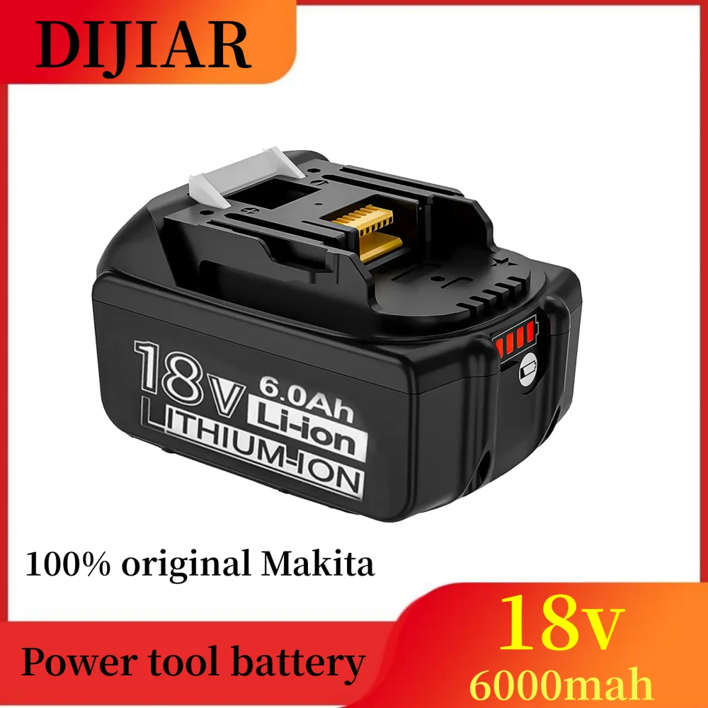 

Makita-Batterie lithium-ion aste avec LED, BL1860B, BL1860, BL1850, 18V, 6,0 Ah, 100% d'origine, outil électrique