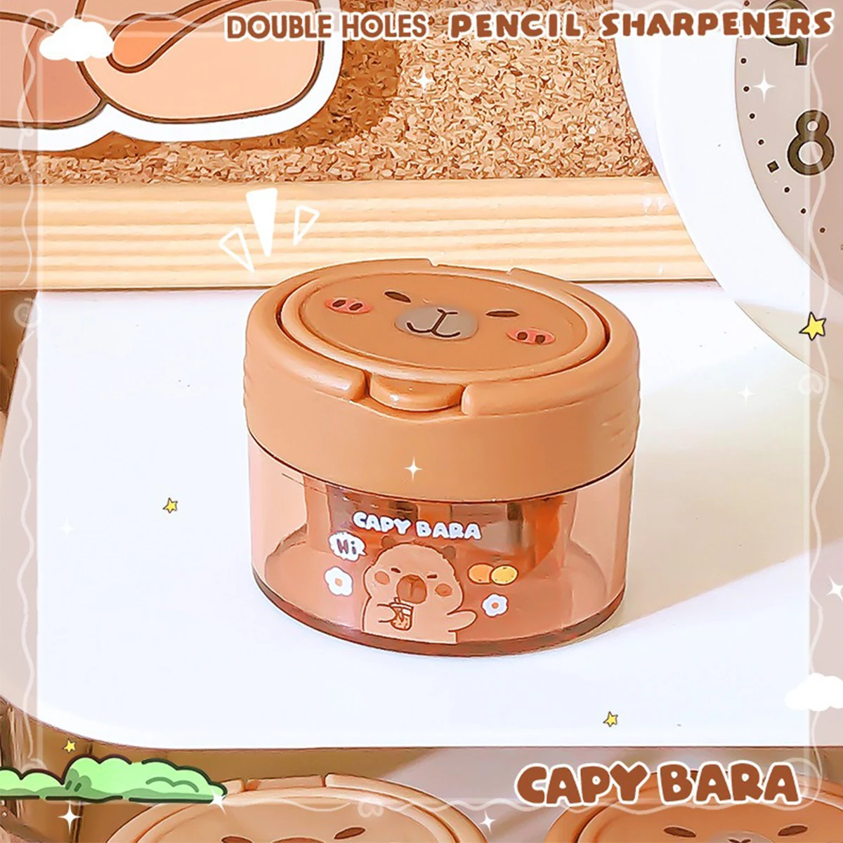 

Механическая точилка для карандашей Capybara двухсторонняя